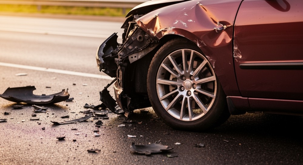 Pierwszy śnieg przynosi 5 kolizji drogowych w powiecie łaskim